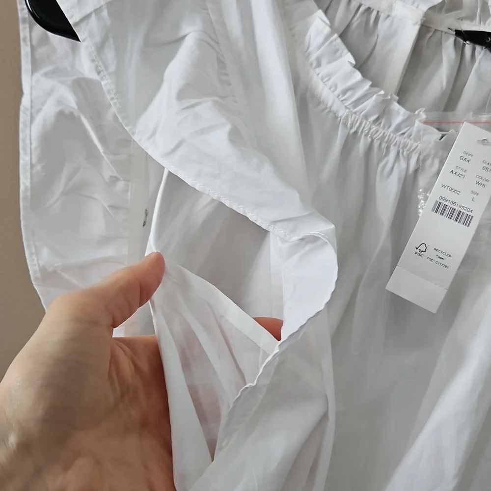 J. Crew White Ruffle Sleeve Dress - Picture 10 of 10